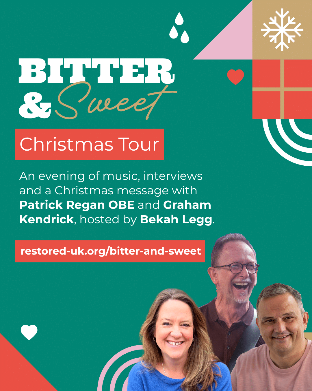 Bitter & Sweet Christmas Tour with Patrick Regan OBE, Graham Kendrick and Bekah Legg